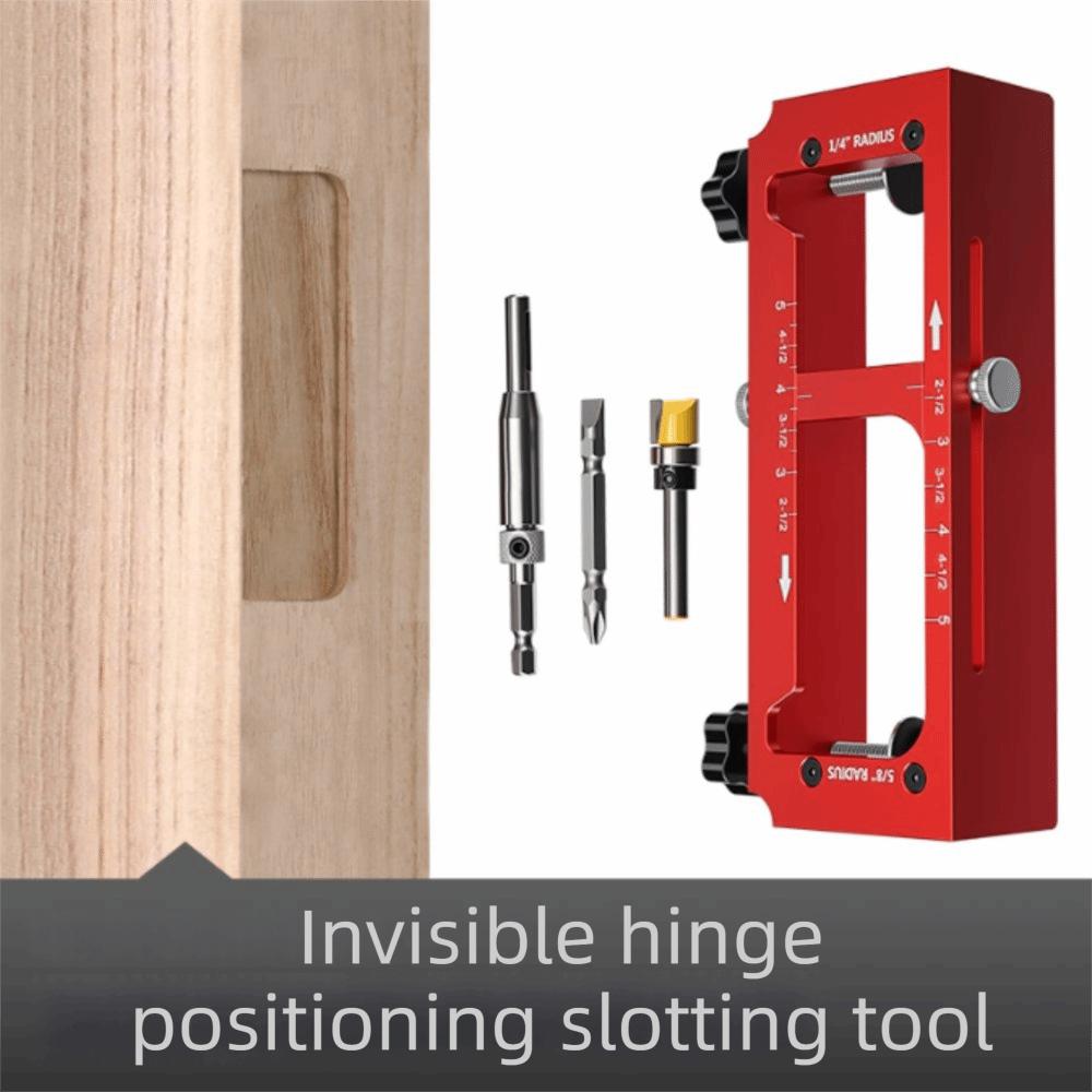 High Accuracy Door Hinge Jig Aluminum Zinc Zinc Alloy Door Hinge Template Kit Woodworking Installation