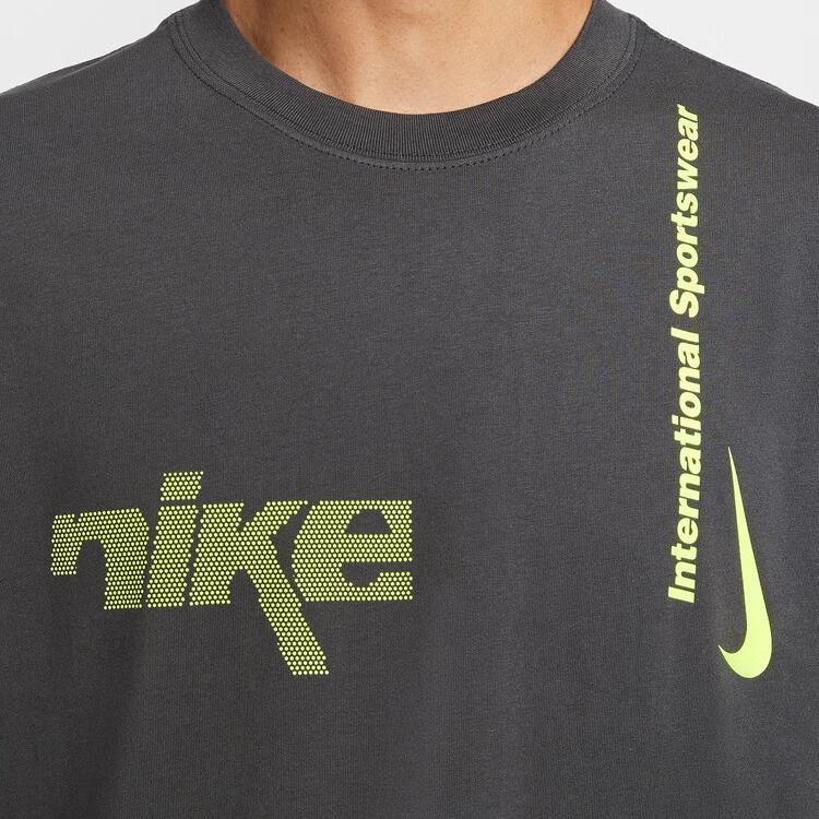 Nike Футболки Мужские Темно-серые С круглым вырезом Средние HQ9263-060
