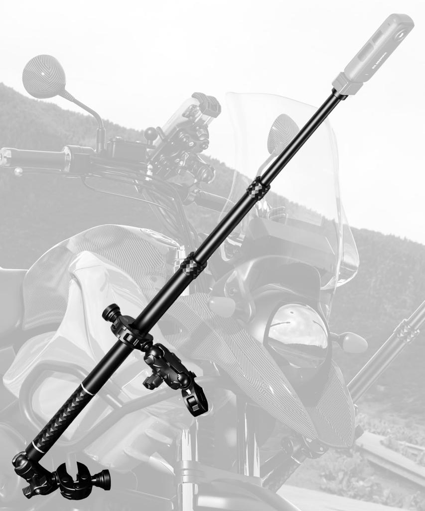 Kaedear Motorcycle Action Camera Mount Aluminum Action Rod for Wearable and Motorcycles Rod, KDR-QG2 Motorcycles, Cameras,
