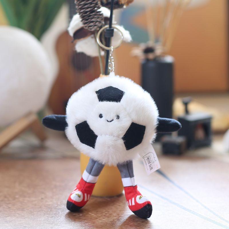 Basketball Football Sports Equipment Pp Cotton Plush Keychain Bag Decor Kids For