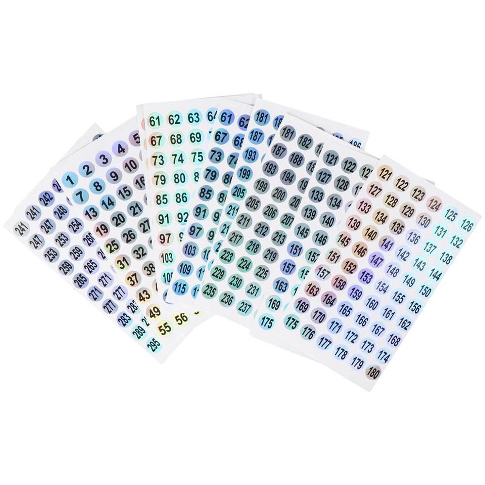 10 Sheets Small 1 To 300 Number Stickers Self Adhesive Number Stickers Set Numbering Letter Decals