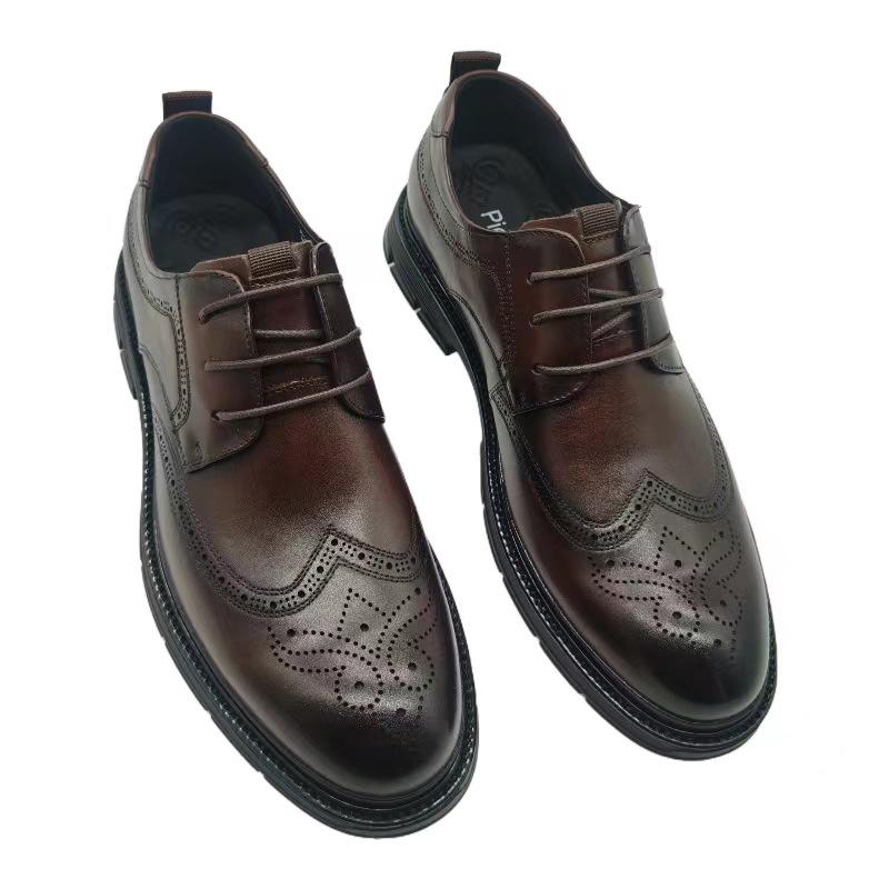 Кожаные мужские кожаные туфли коричневые мужские туфли на шнуровке Brock Business Shoes 19709-8