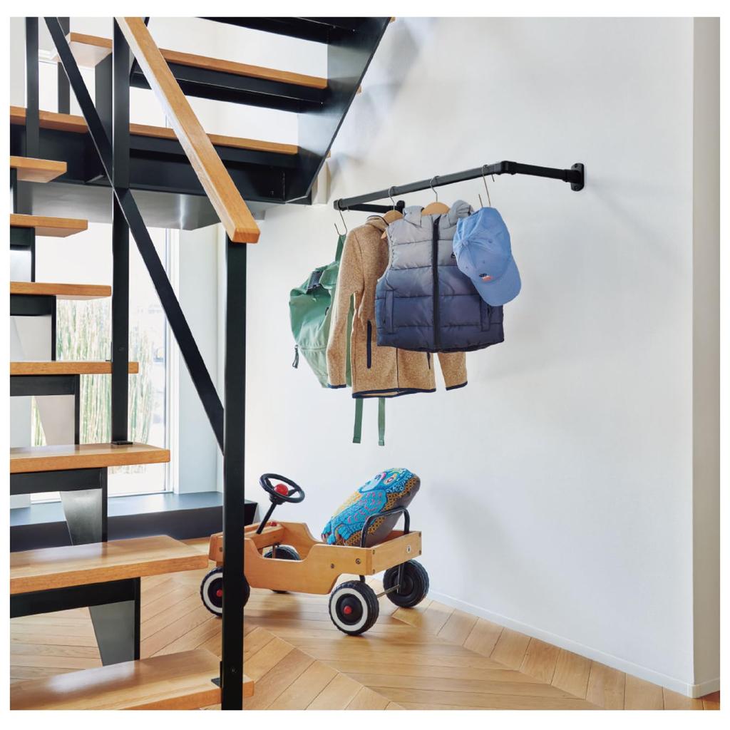 Подвесная штанга TOSO, Фронтальное крепление, Комплект типа C, Черный, Ш1400мм x Г250мм, В-1