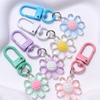 Cute Flower Keychain Resin Flower Keyring Small Gift Decoration Backpack Decor Keychain for Bag Car Accessories for Women