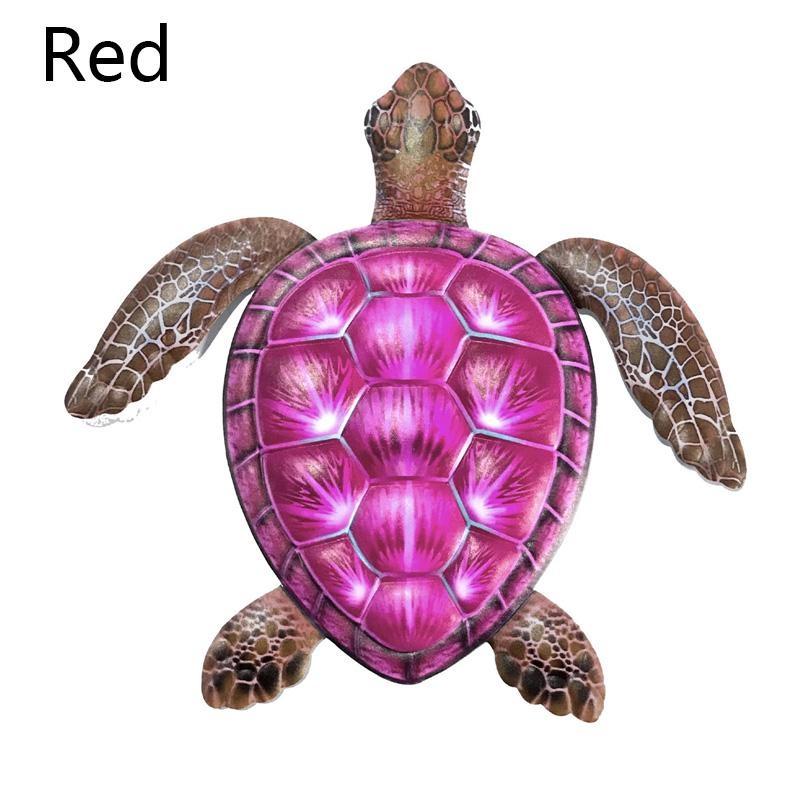 1 шт., металлическая Черепаха в помещении, на открытом воздухе, для гостиной, красочная подвесная скульптура, железное искусство, Настенный декор, домашний сад, балкон