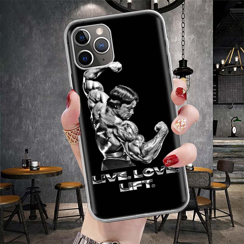 Bodybuilding Gym Fitness Muscle Soft Phone Case For IPhone 11 17 Air 16E 16 Pro Max 15 + 14 Plus 13 Mini 12 Apple 7 SE 8 Fundas