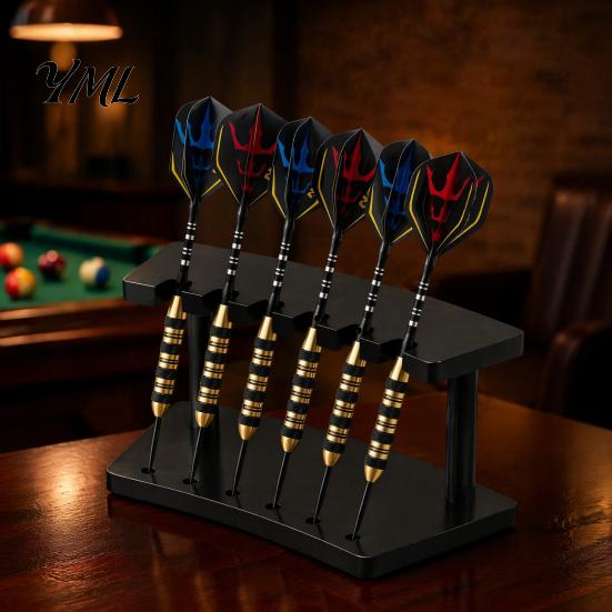 Steel Tip Dart Holder Stand, with 6 Slot, Durable Acrylic Organizer, Compact Game Room Storage Display Rack, for And Organization Show Case