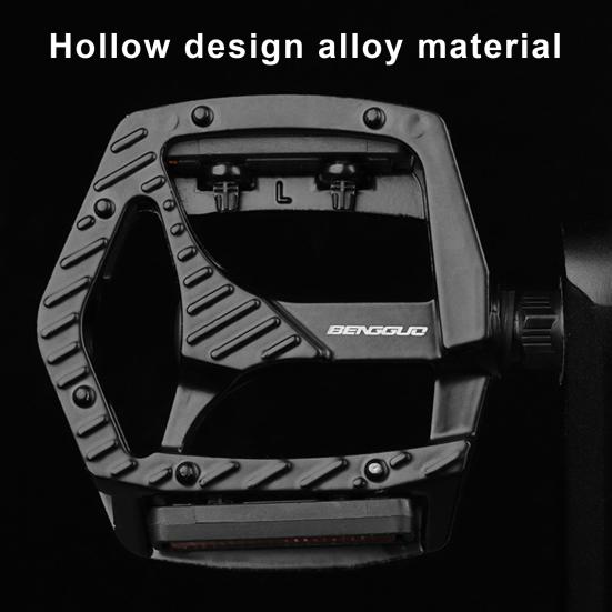 1 пара велосипедных педалей с герметичными подшипниками. Полая конструкция. Нескользящий универсальный резьбовой порт. Простая установка. Педали MTB. Аксессуары для велосипеда.