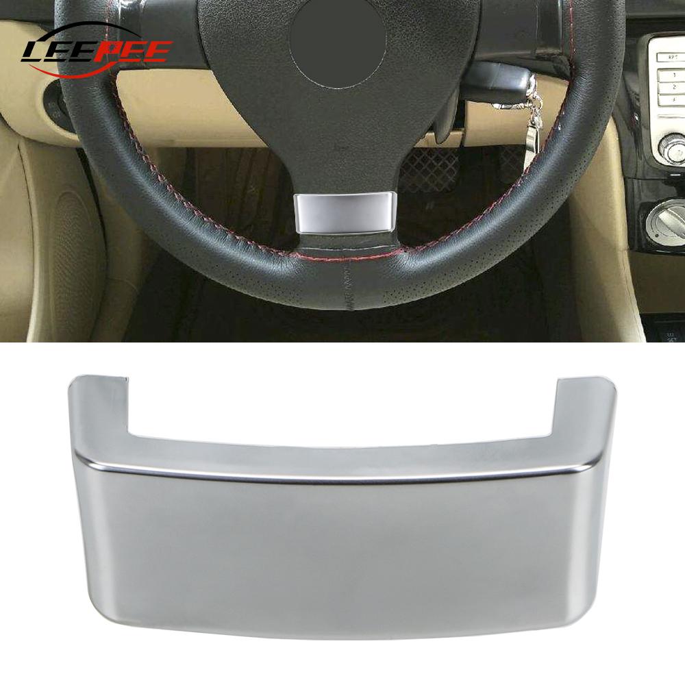 Украшение автомобиля, отделка рулевого колеса, блестящая крышка, хромированная эмблема, автоаксессуары для VW Golf MK5 Plus 5 GTI Passat B6 3C Eos