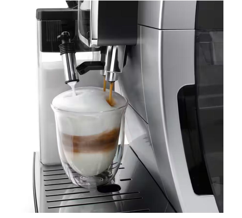 Delonghi | Coffee machine | Dinamica Plus ECAM380.85.SB | 15 bar pump pressure | Built-in milk frother | Automatic | 1450 W | Stainless steel/black