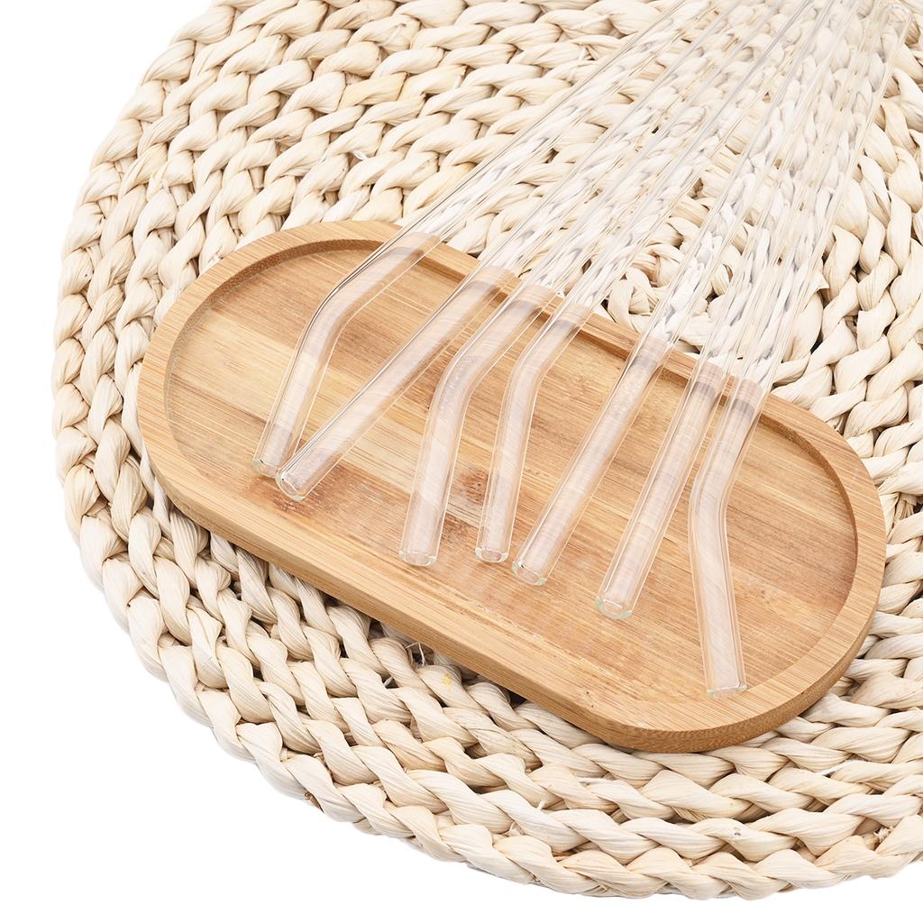 200*8 мм многоразовый стеклянный набор соломинок из боросиликатного стекла для коктейлей соломка здоровая экологически чистая питьевая соломинка с прозрачной кисточкой