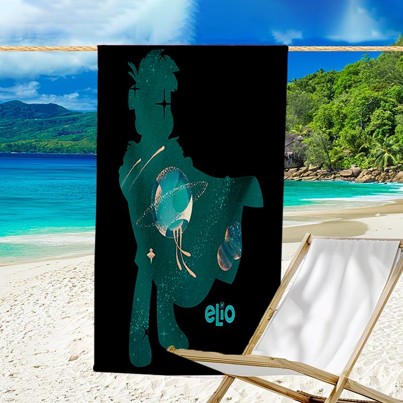 proof beach towel with a Elio Ooooo & Glordon1 pattern - soft,absorbent,quick-drying,machine washable - perfect for swimming,camping,bathing