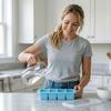 Силиконовая форма для кубиков льда с крышкой для замораживания, контейнер для хранения, форма для ледяных блоков