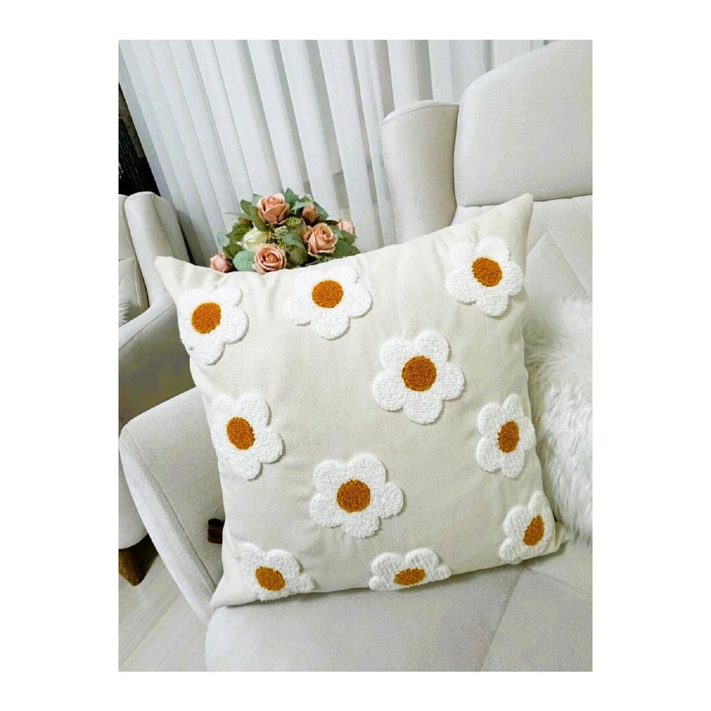 Hd Домашняя коллекция льняная ткань с рисунком ромашки и вышивкой наволочка с пуншем