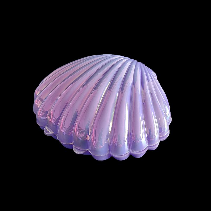 1 шт., милая пластиковая коробка для конфет в виде ракушки, коробки для хранения ювелирных изделий для макияжа, свадьбы, дня рождения, детского душа, подарочная коробка, декор для вечеринки