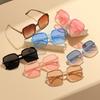 New Large Square Sunscreen Fashion Sunglasses Women's UV Protection Gradual Change Color Korean Version of Glasses Men's Street Sunglasses
