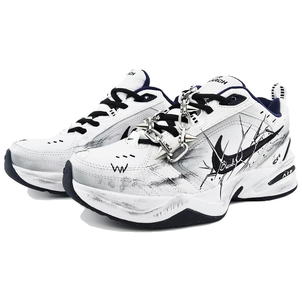 Nike Air Monarch 4 Нескользящие Износостойкие Низкие Массивные Кроссовки Унисекс Черно-Белые 415445-102(Команда145-)