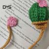 Вязаная крючком закладка «Кактус» Вязаная крючком закладка для книг Украшение офиса Яркие цветные сувениры для вечеринок