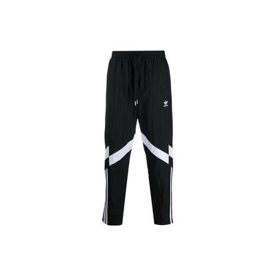 Originals Trefoil FW22, прямые спортивные брюки с принтом логотипа в полоску и завязками, мужские брюки черного цвета HK7325