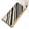Autumn Winter Women's Wide Striped Scarf Geometric Pattern Shawl Thick Warm Scarf