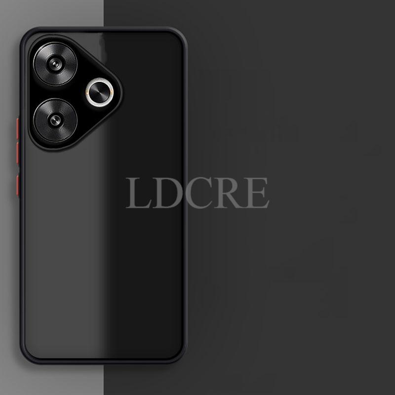 Для Xiaomi POCO F6 чехол силиконовый TPU матовый чехол POCO F6 чехол POCO F6 чехол телефон защитный прозрачный задняя крышка