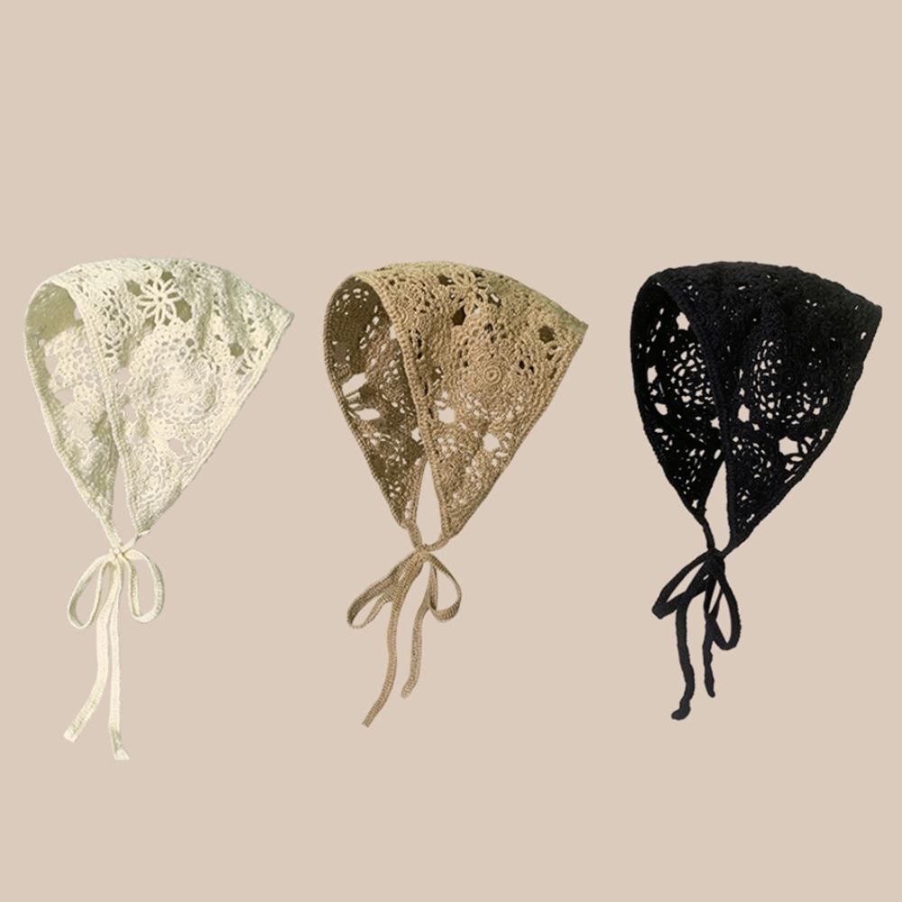 Вязаная крючком бандана полый тюрбан треугольный шарф новый стиль головной убор для женщин