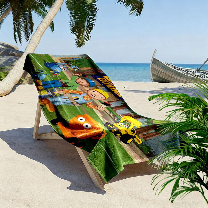 Bob Print Beach Towel, Large Soft Quick Dry Towel for Beach Camping Swimming