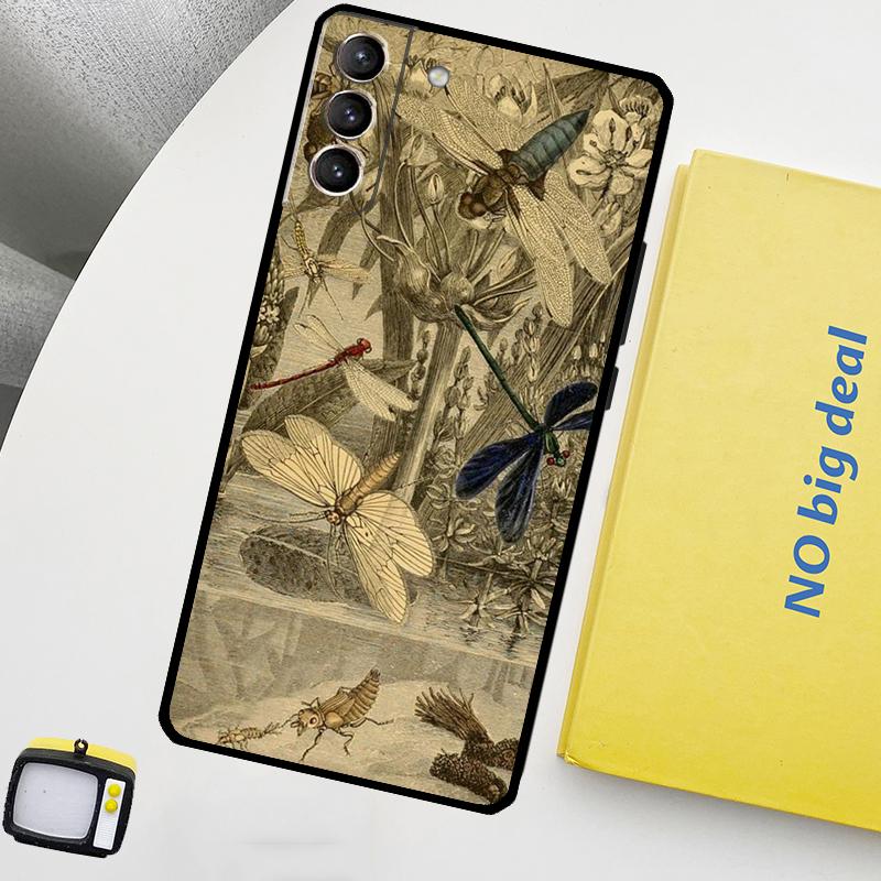 Dragonfly Pattern Phone Case For Samsung Galaxy S25 Ultra S20 S21 S22 S23 Plus S24 Ultra S9 S10 S25 FE Cover