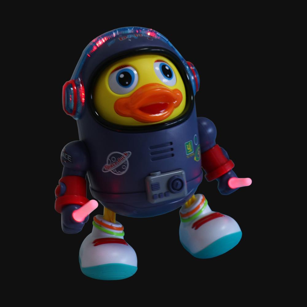 Interactive Electric Dance Space Duck Plastic Duck Musical Interactive Toy Desktop