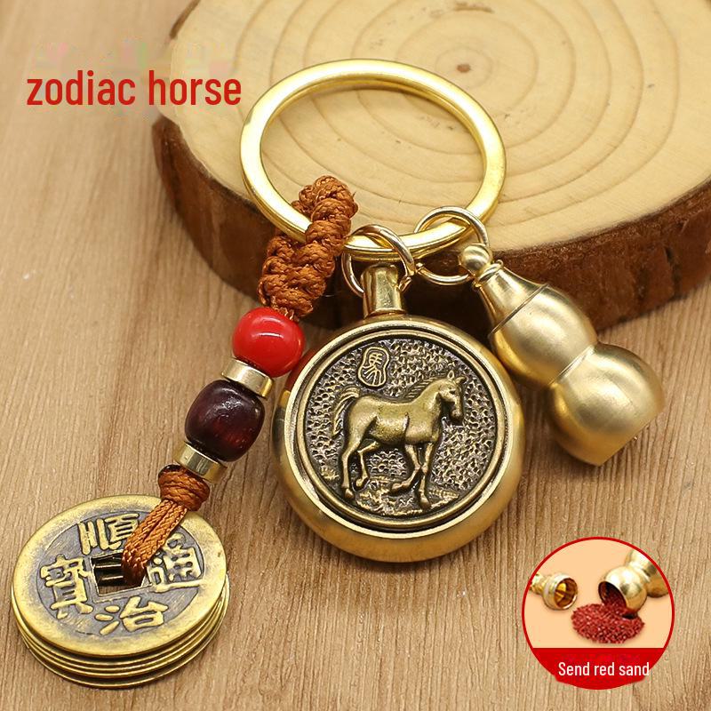 «Подвеска-брелок в виде змеи-хранителя с двенадцатью знаками зодиака, вращающимся орнаментом в виде пяти императоров и Будды»