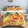Cute Cartoon Charizard-Themed Bedding Set, featuring a soft duvet cover and pillowcases—perfect for teenagers, children, and mor