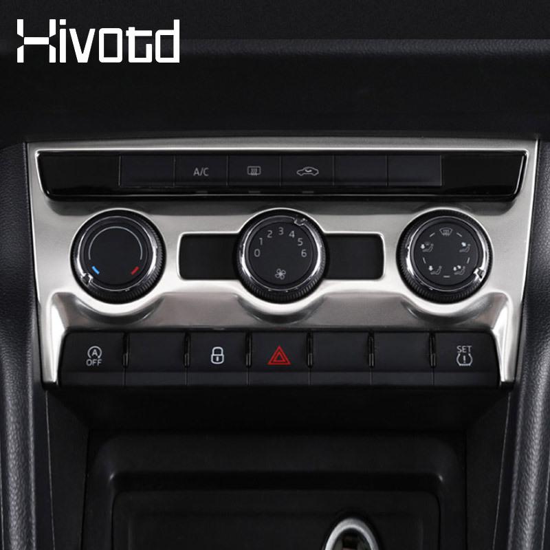 Авто Стайлинг Для Skoda Karoq Аксессуары Панель Центральной Консоли Кондиционера Рамка Декоративная Накладка Внутренние Молдинги