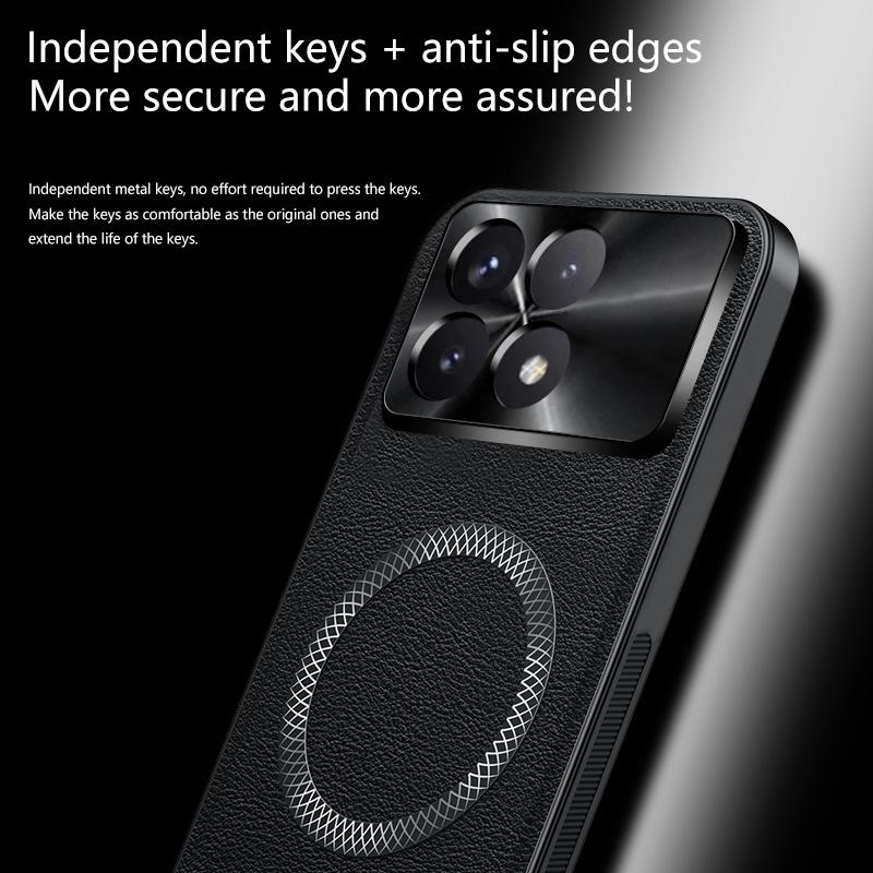 Для POCO X6 X6 Pro кожаный чехол-книжка с полной защитой, магнитный, водонепроницаемый, противоударный, с защитой от отпечатков пальцев