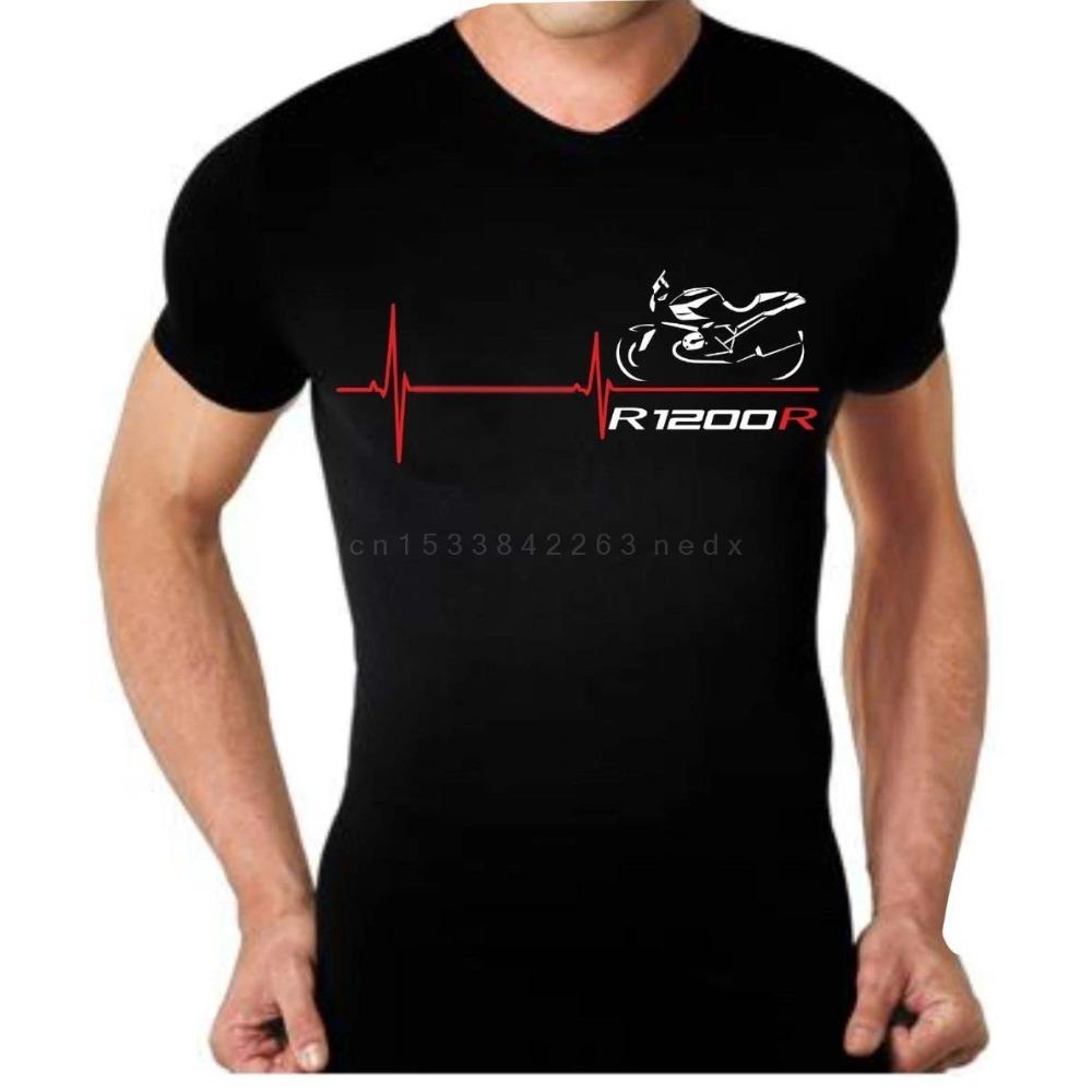 T-Shirt For R 1200 R Motorcycle Heart Beat T Shirt Heart R1200R Shirtstranger Things Design New Printing Tee Shirts