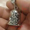 Vintage Zinc Alloy Angel Wings Bell Keychain for Bikers