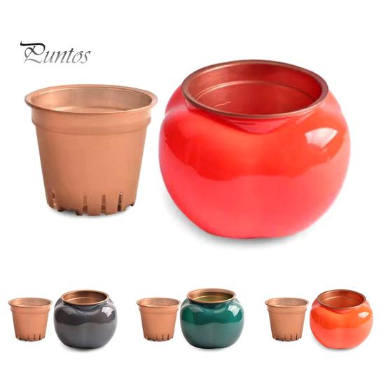 Небьющийся пластик 1 комплект цветочного горшка двухслойный декоративный цветочный горшок для растений с контейнером для воды