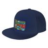 Fashion Centigrade  s Pinball Art Flat Brim Sun Hat  American Retro Hats For Unisex