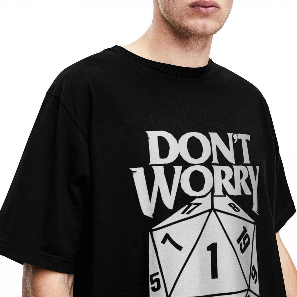 Dungeon Dragon Dice Don't Worry I Have A Plan T Shirt Accessories for Men Cotton Dnd Game Dm D20 Tee Shirt Clothing Gift Idea