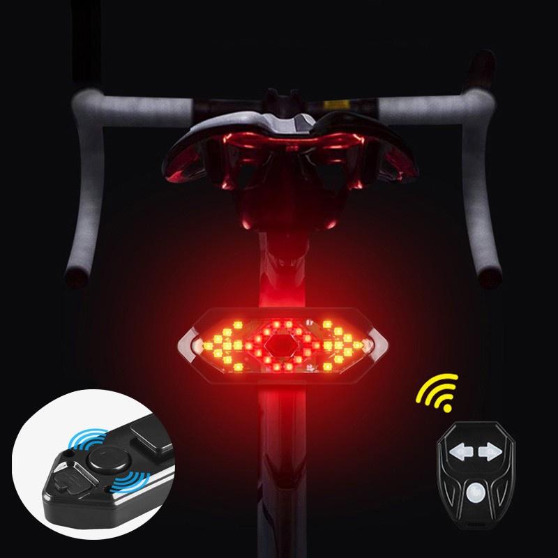 5 Modes USB Rechargeable LED Bike Turning Signal Taillight Waterproof Bicycle Remote Control Warning Lamp