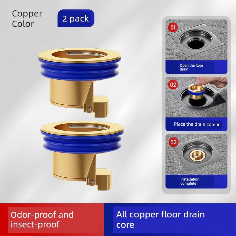 Submarine-Style All-Copper Extended Drain Core with Stainless Steel Extension Pipe, Anti-Odor Repair Tool, Special Inner Core