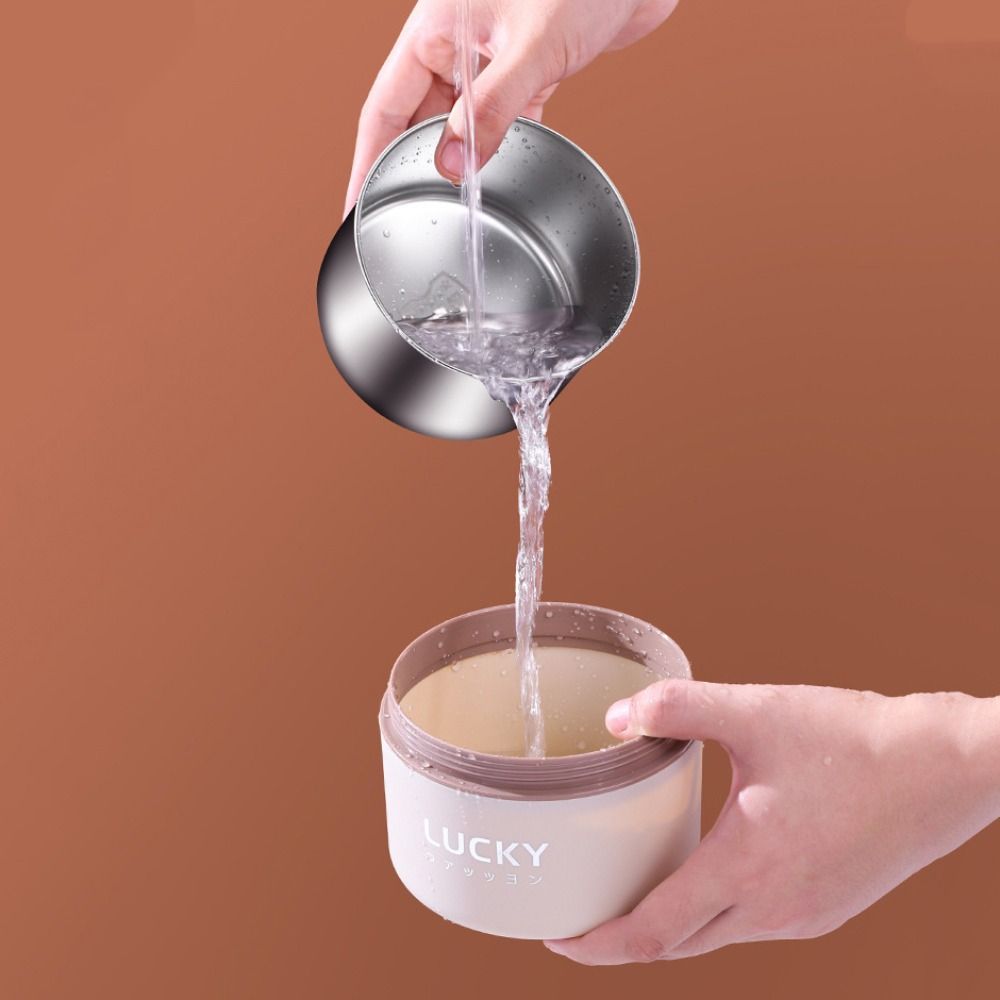 Столовая посуда из нержавеющей стали термоконтейнер для ланча двухслойный штабелируемый пищевой контейнер герметичная миска для супа в микроволновой печи офисный работник