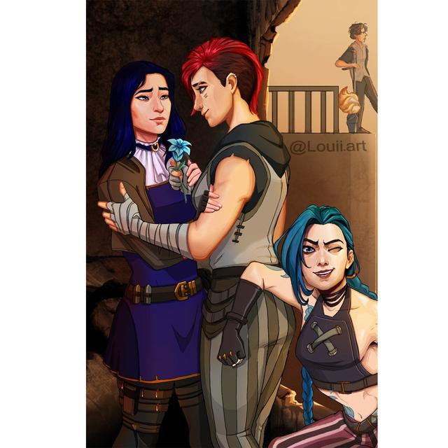 Рамка из цельного дерева, настенное искусство, популярная игра Jinx League of Legends Arcane, постер телесериала, холст, картина для гостиной, любителей игр, домашний декор