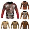 Весенняя мужская толстовка с капюшоном, личность, 3D цифровая индийская печать, топ с длинным рукавом