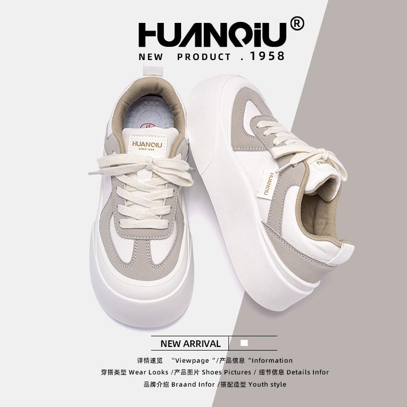 Global versatile niche platform shoes women's ZHQ68210 spring new retro Hong Kong style women's shoes trendy casual board shoes