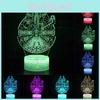 Falcon Millennium Death 3d Led Night Lamp Bedroom Decoration Lamp