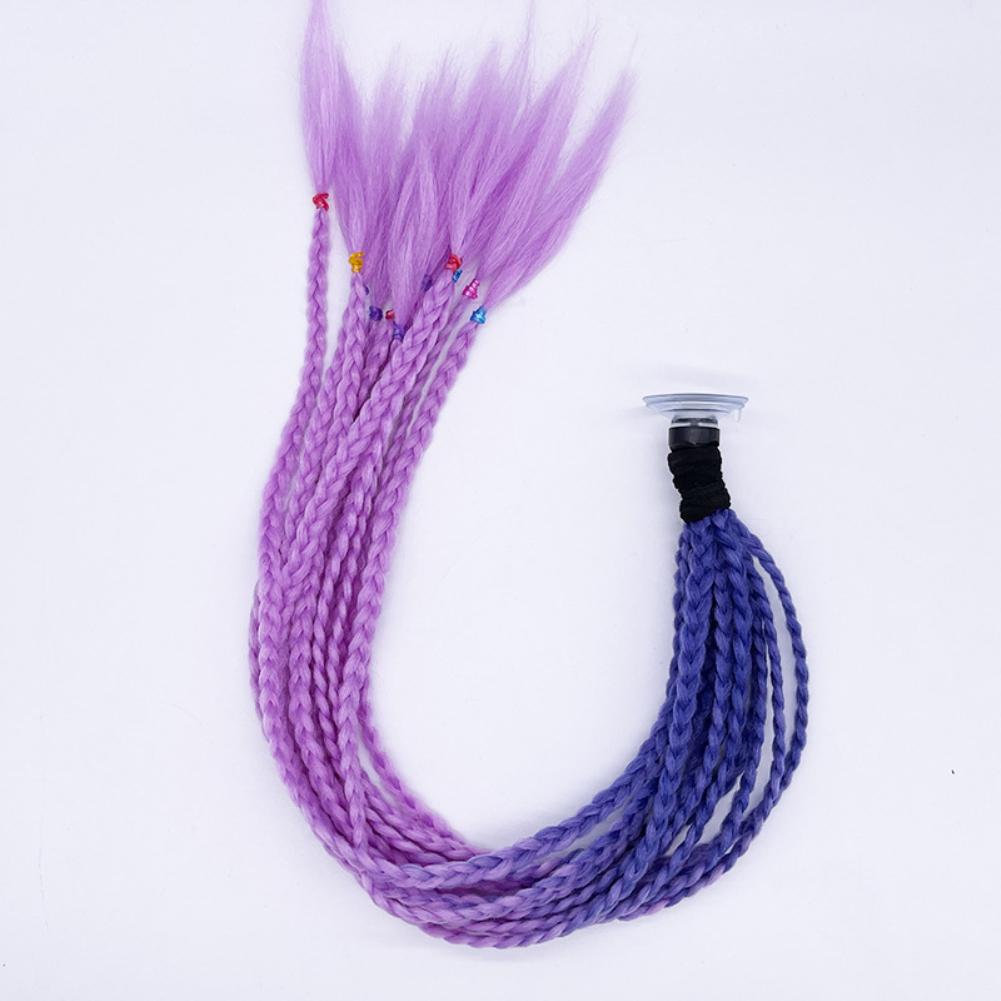 Мужской шлем, женский плетеный мотоциклетный хвост, грязный градиент, рампа для волос, панк-байкерский шлем, украшение 55 см