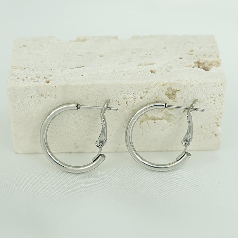 Серьги из нержавеющей стали Fashion 2.0 Wire из титана с пружинным зажимом I-образной формы с пряжкой-бантом в виде креветки, увеличенные большие круглые серьги-спирали, ювелирные изделия