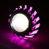 Motorcycle Headlight LED Projector - Qiilu Lens Dual Halo Angel Devil Eye Spot Light (Pink)