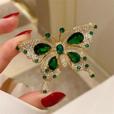 1 шт. классические изысканные броши-бабочки, женские блестящие стразы, насекомые, значки на лацкан, вечеринка, банкет, ювелирные изделия, аксессуары, подарок