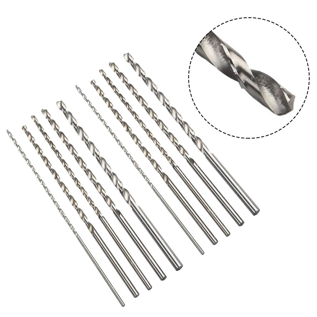 10Pcs Extra Long HSS High Speed Steel Drill Bit Set 2mm,3mm,3.5mm,4mm,5mm Bits